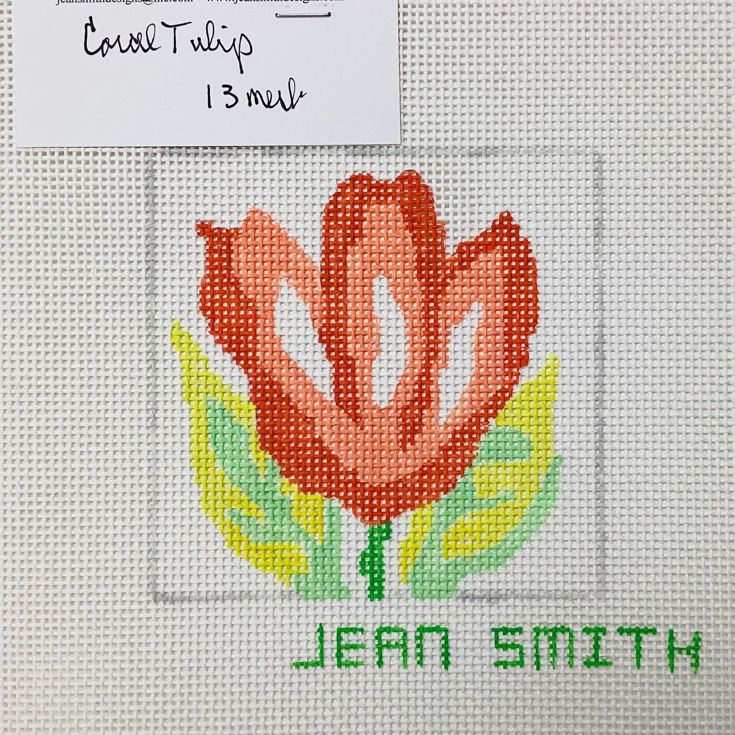Jean Smith Coaster - Coral Tulip 59F