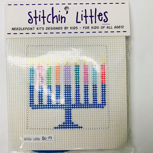 Stitchin' Littles Kit 5x5 - Hanukkah Menorah