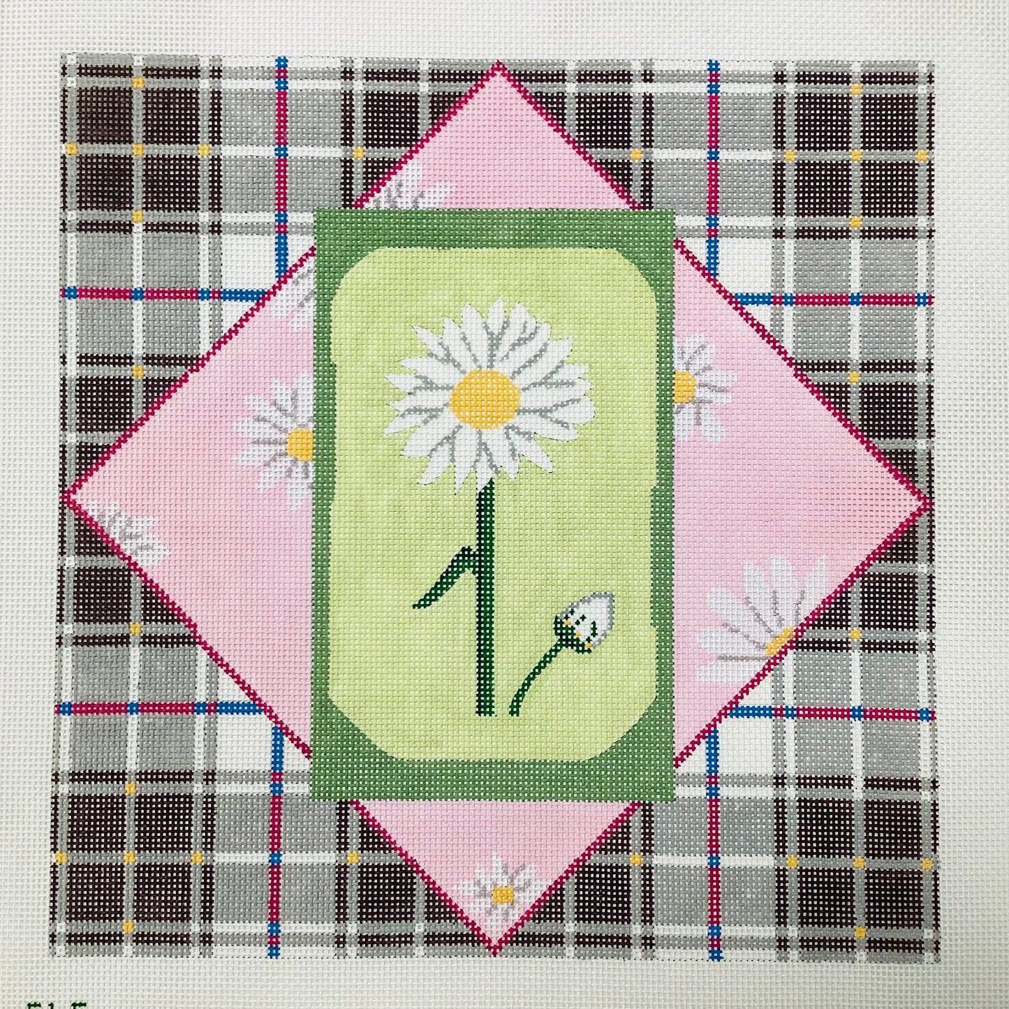 Daisies Plaid background