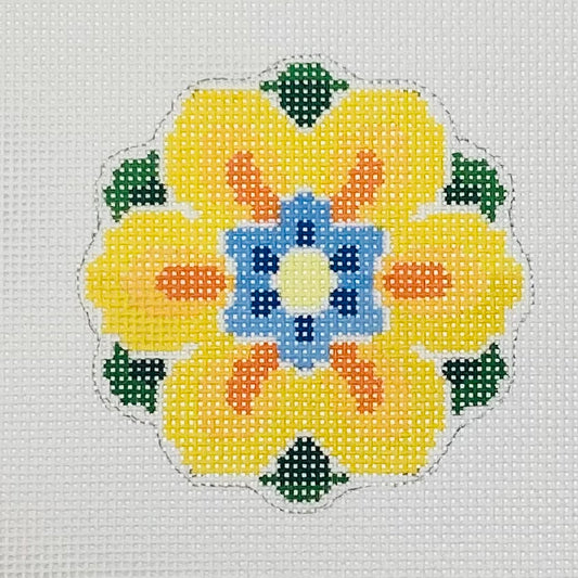 Yellow Geometric Flower