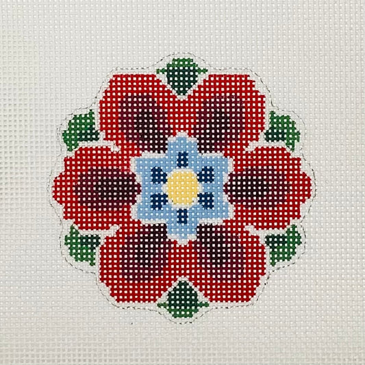 Red-Blue-Green Flowers