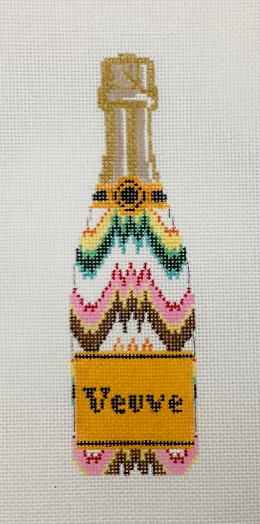 Veuve bottle -  Flame Stitch