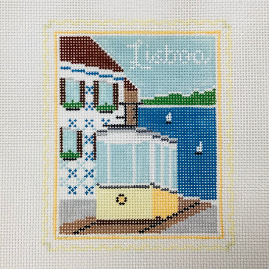 Lisbon Stamp Needlepoint Canvas