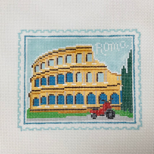 Rome Stamp Needlepoint Canvas