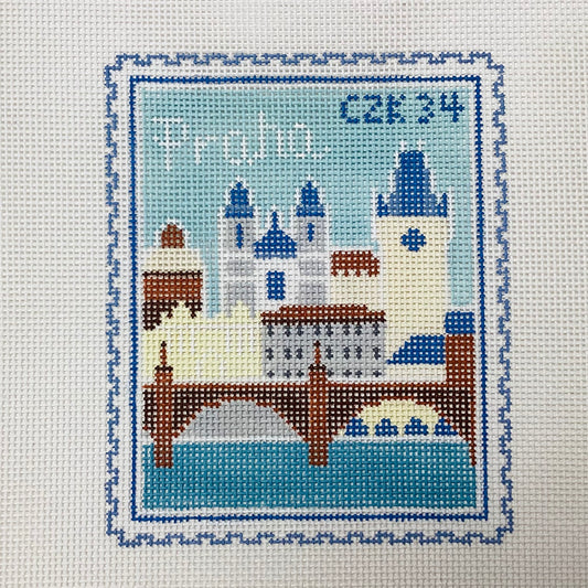 Prague Stamp Needlepoint Canvas