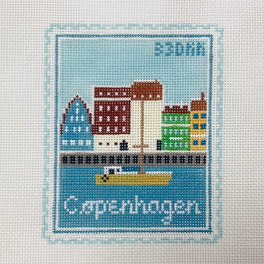 Copenhagen Stamp Needlepoint Canvas