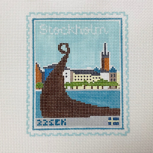 Stockholm Stamp Needlepoint Canvas