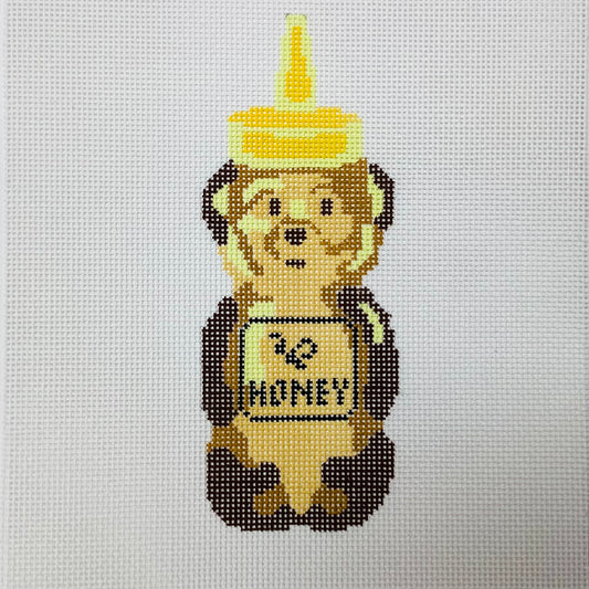 Honey Bear Needlepoint Ornament