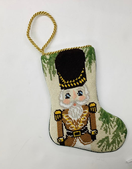 Nutcracker in Gold  Bauble Stocking Prefinished