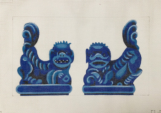 Blue Foo Dogs