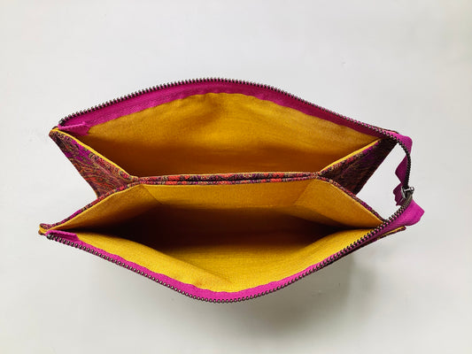 Jenni Sandberg Pocket Bag - Orange Purple Brocade