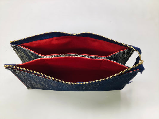 Jenni Sandberg Pocket Bag - Metallic Denim