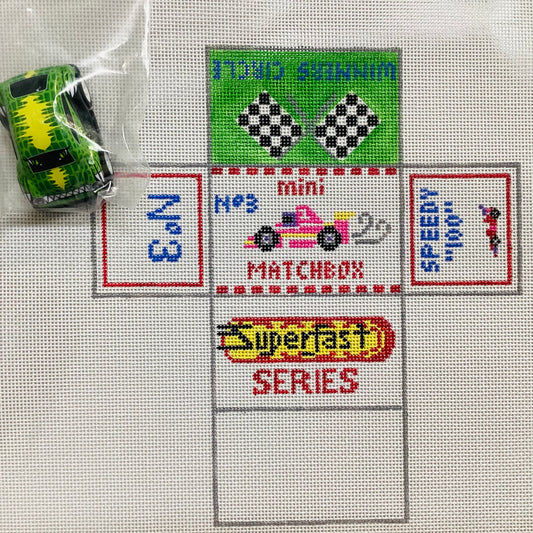 Mini Matchbox Car Box Green with matchbox car