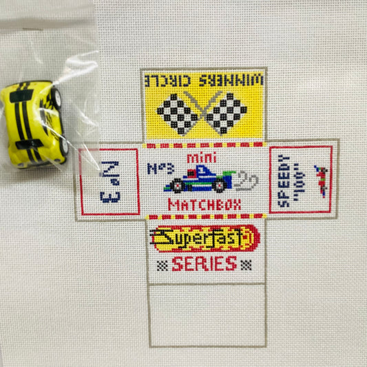 Mini Matchbox Car Box Yellow with matchbox car