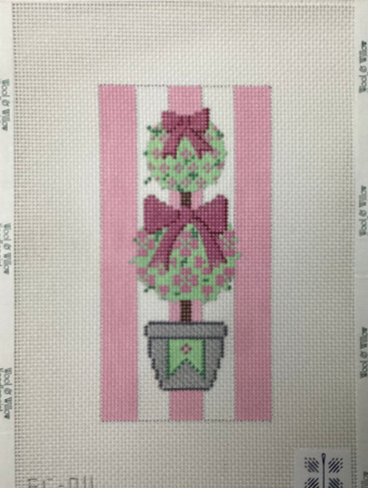 Pink Topiary Eyeglass Case