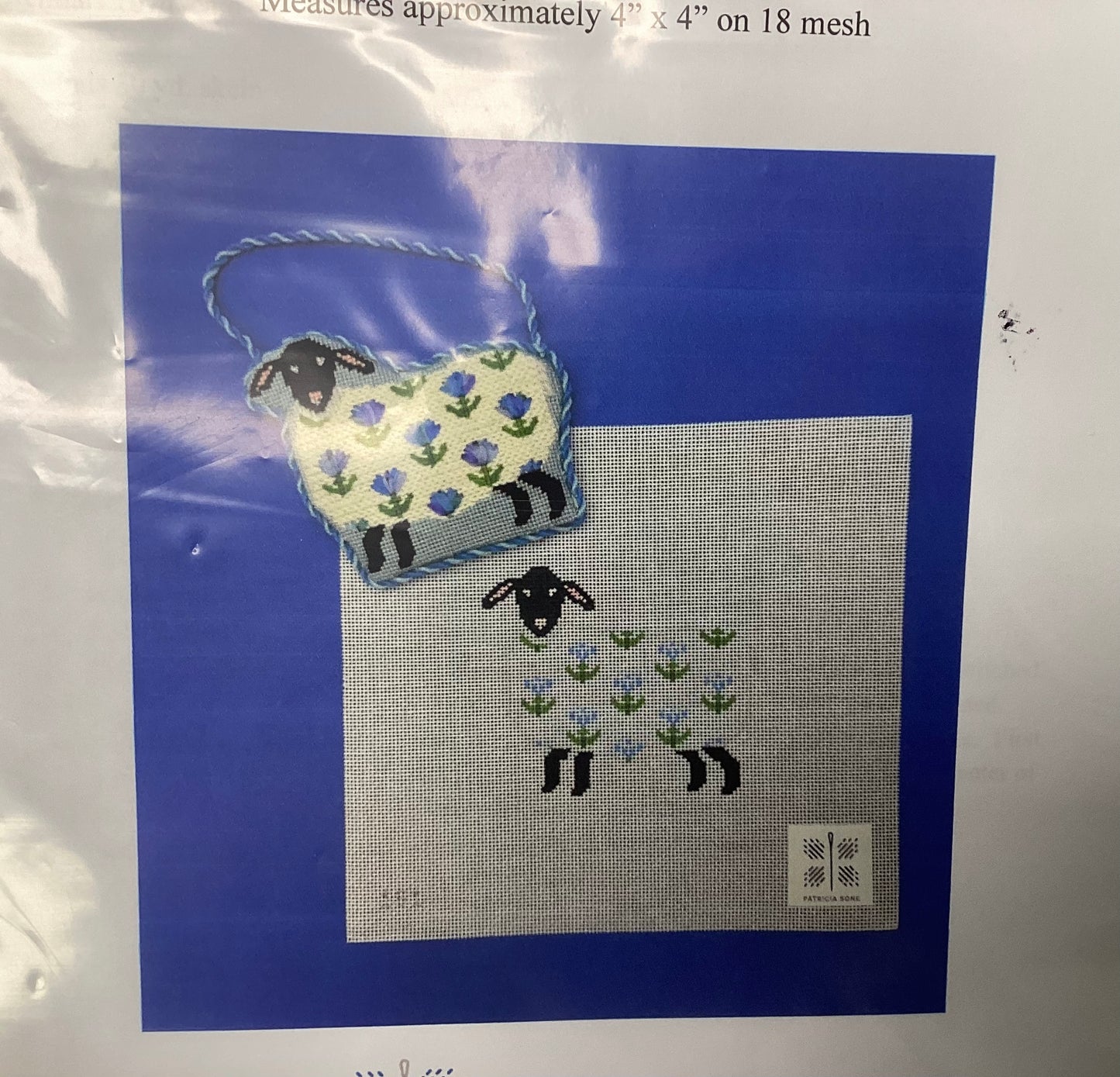 Sheep with Thistle with stitch Guide