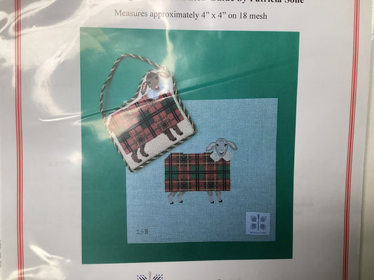 Sheep with Plaid Blanket with stitch guide