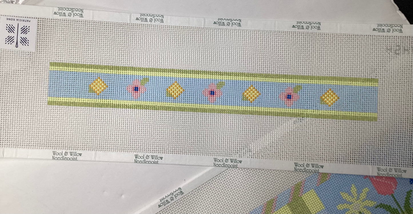 Spring Basket with Chicks and Bunnies (2 canvases) with stitch guide