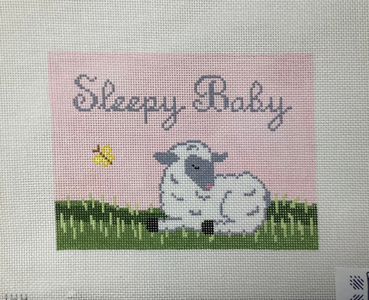 Sleepy Baby with Lamb