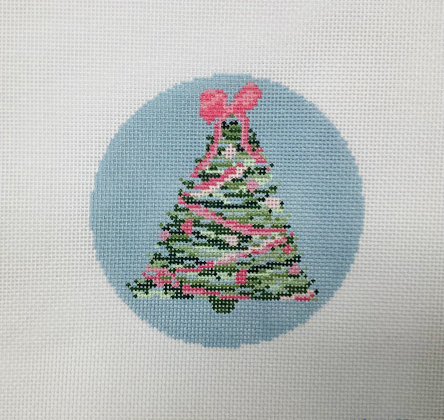 Blue Tree Needlepoint