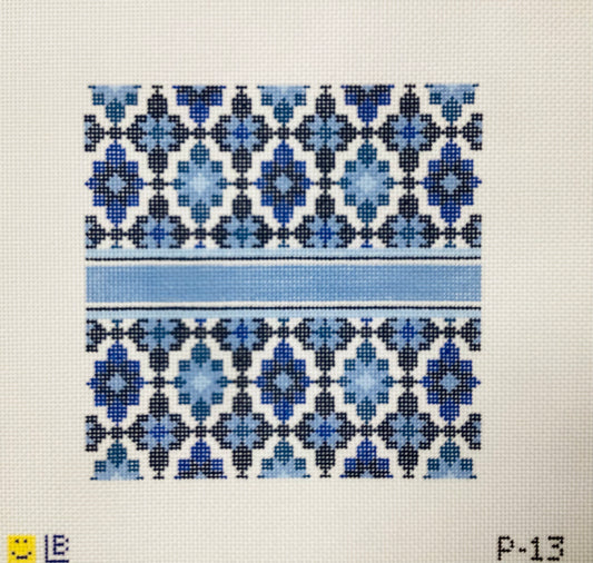 Portuguese Tiles - Blue Needlepoint