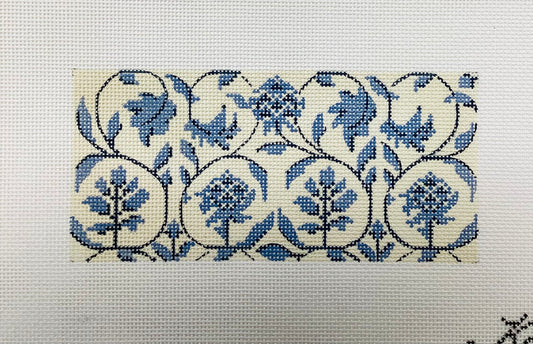 Blue Toile Wallet Needlepoint