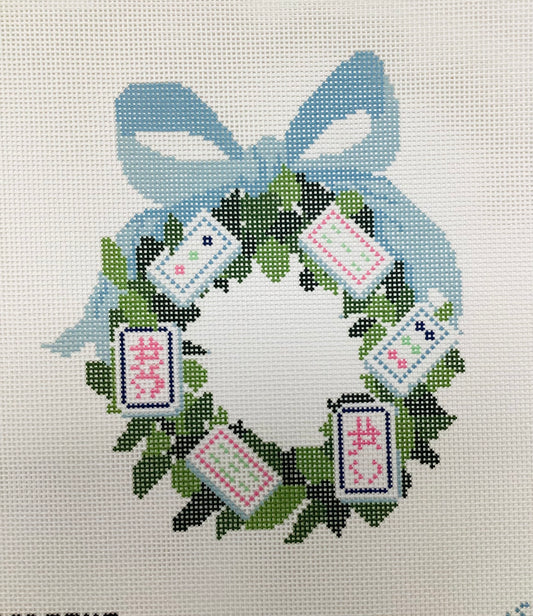 Mahjong Wreath Needlepoint
