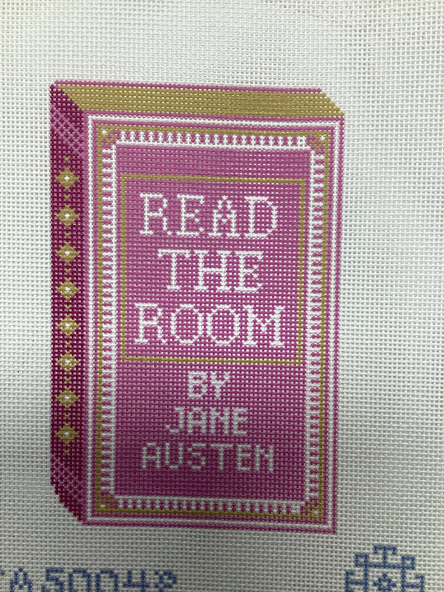 Read The Room Pink  Needlepoint Canvas