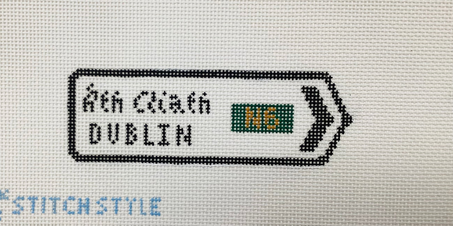 Irish Roundabout Sign Needlepoint