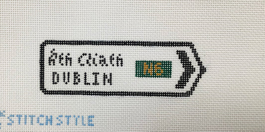 Irish Roundabout Sign Needlepoint
