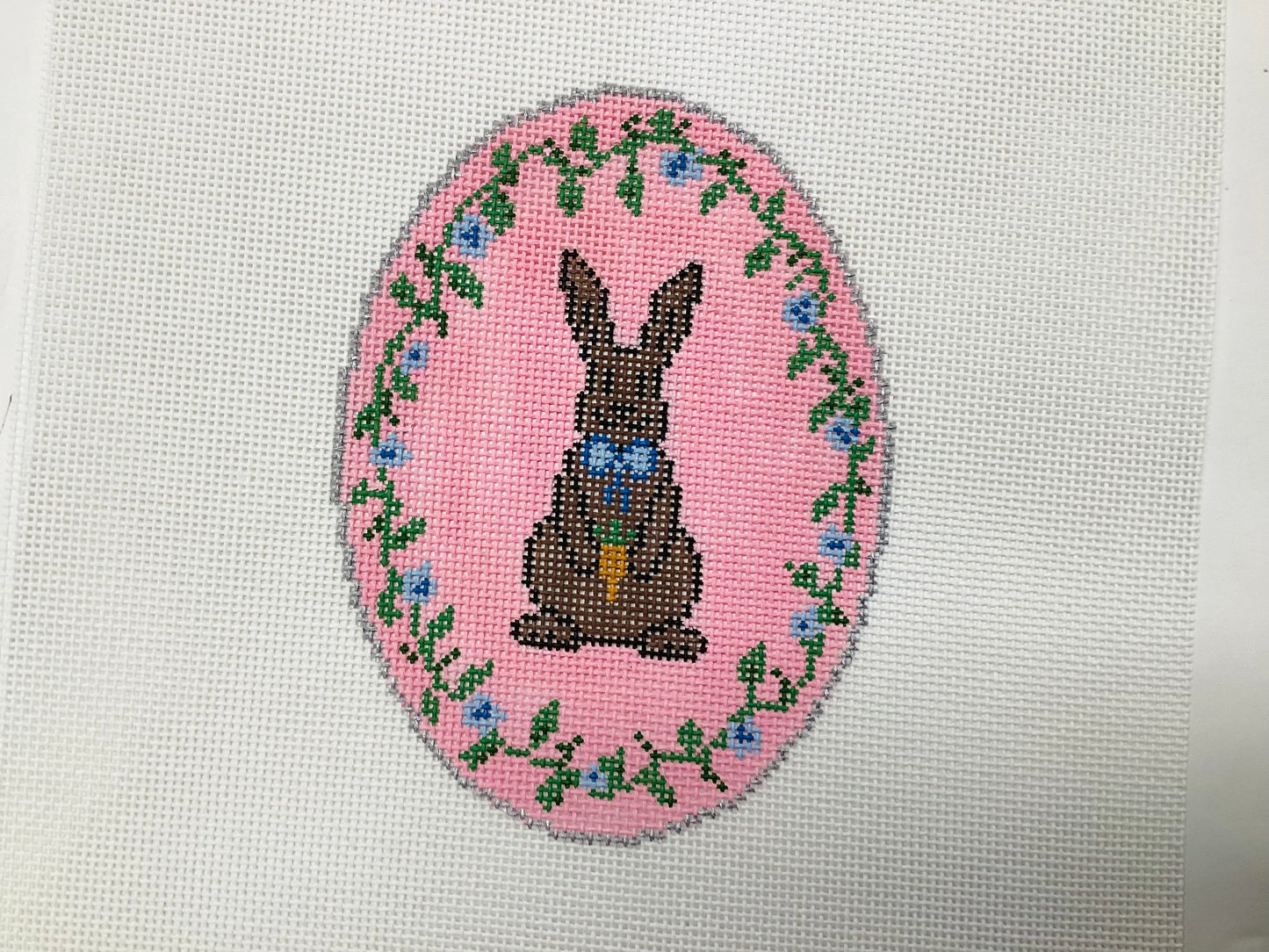 Chocolate Bunny Oval - Pink