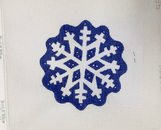 Scalloped Snowflake Blue