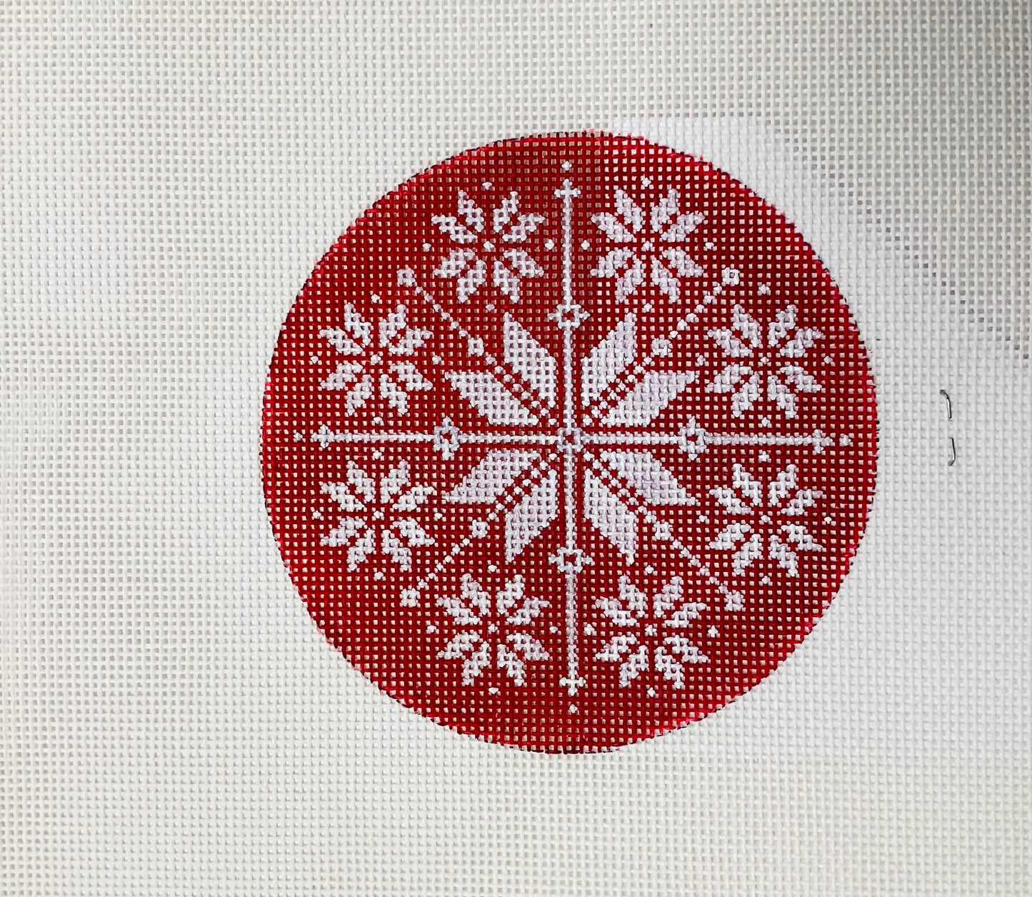 Red and White Snowflake