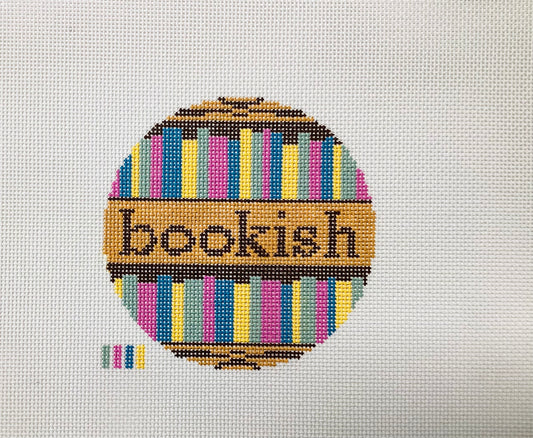 Bookish Round Needlepoint