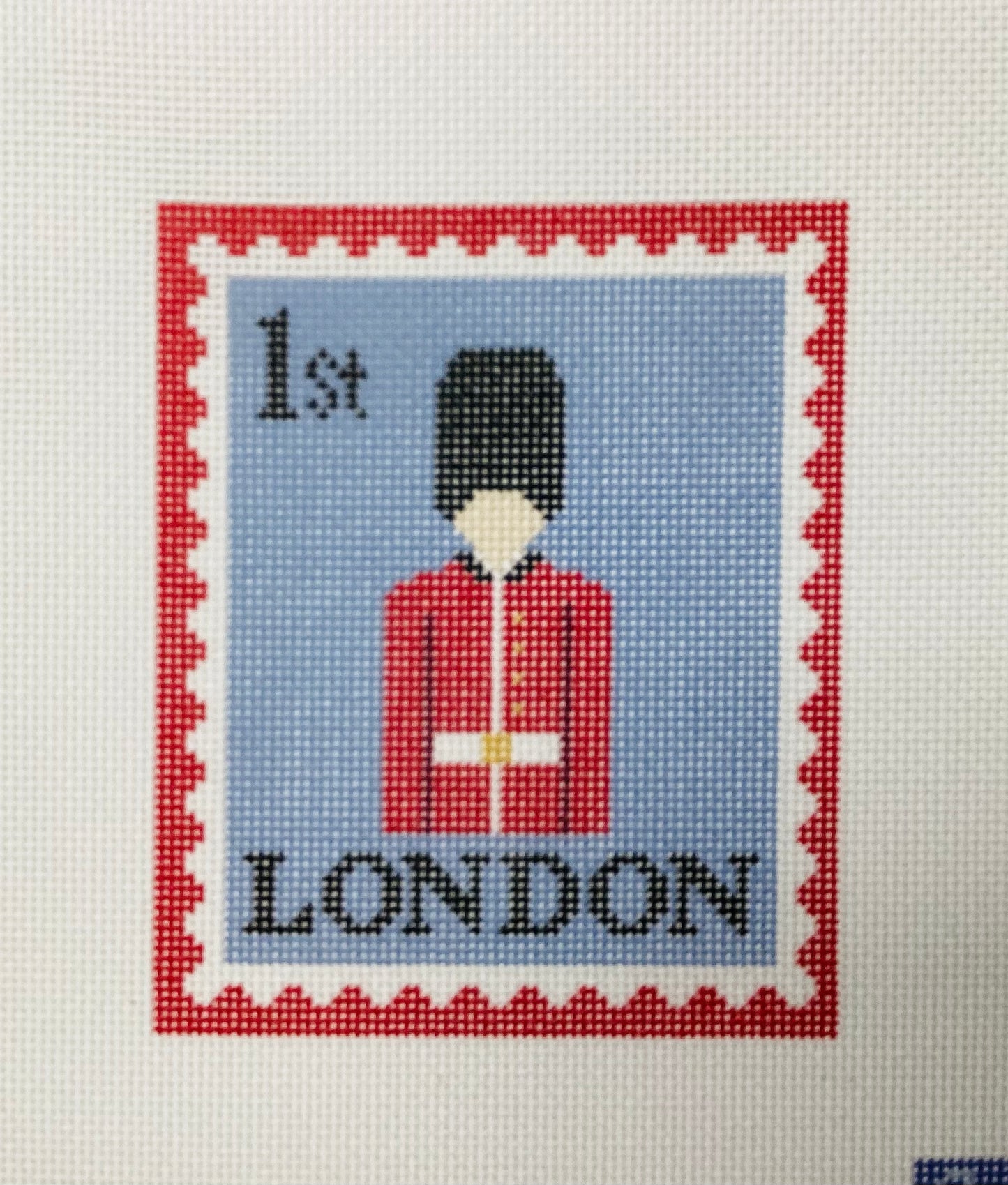 London Guard Stamp Needlepoint