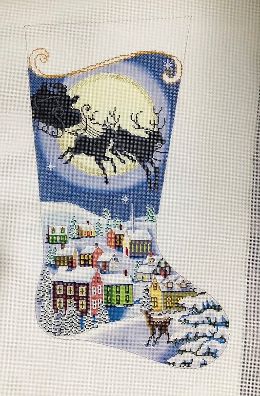 Santa Silhouette Stocking