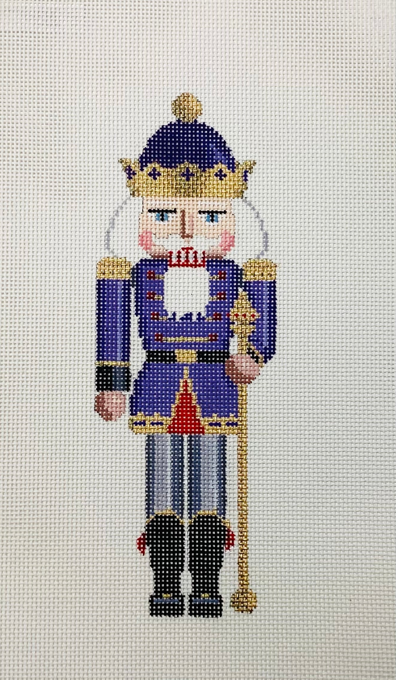 Purple King Nutcracker Needlepoint