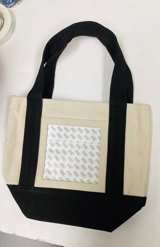 Small Tote Bag with insert for Self Finishing - Black
