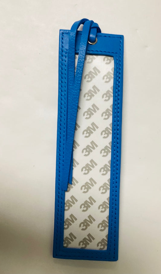 Leather Bookmark with room for insert - Swell Blue