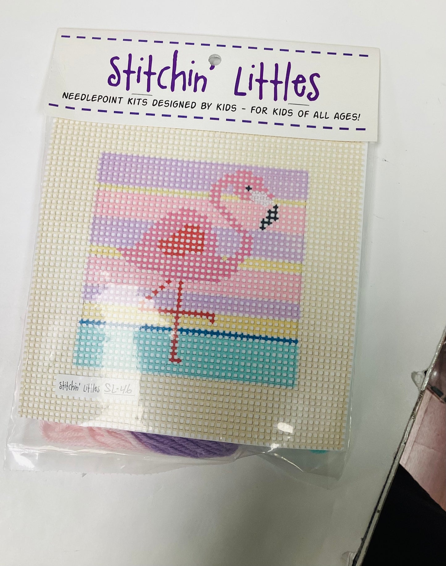 Stitchin' Littles Kit 5x5 Flamingo Sunset