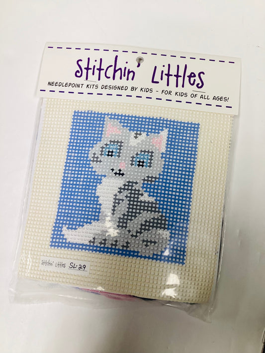Stitchin' Littles Kit 5x5 Pretty Kitty
