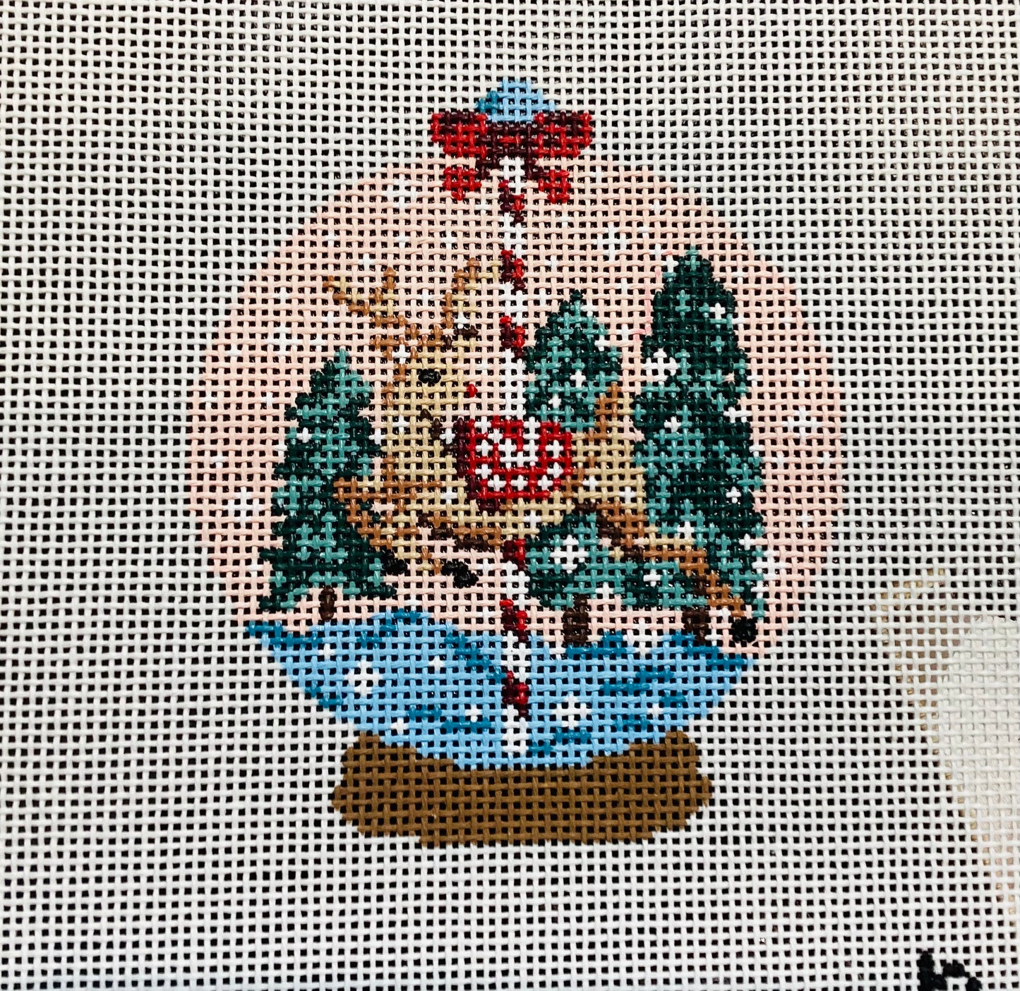 Winter Wonderland Snow Globe Needlepoint