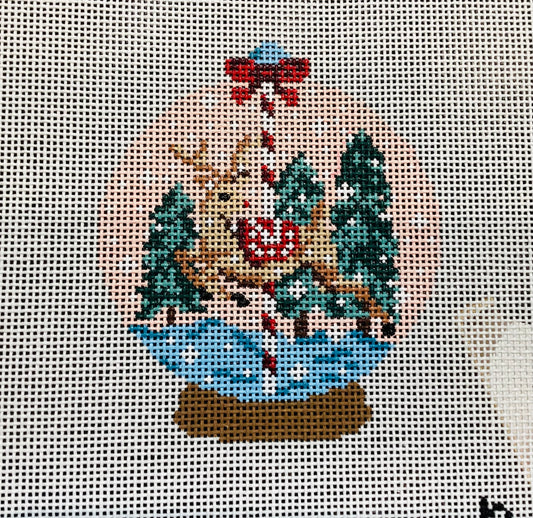 Winter Wonderland Snow Globe Needlepoint