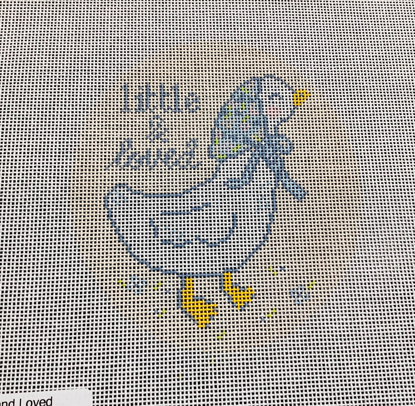 Little and Loved Round Needlepoint