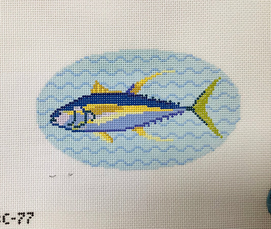 Yellow fin Tuna Fish Needlepoint