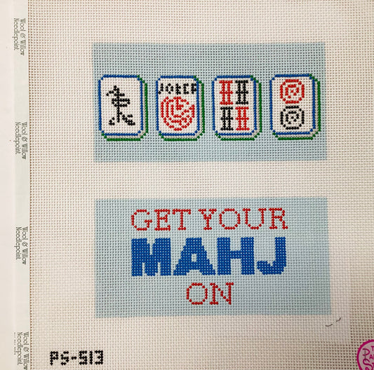 Mahjong Sunglass Case Needlepoint