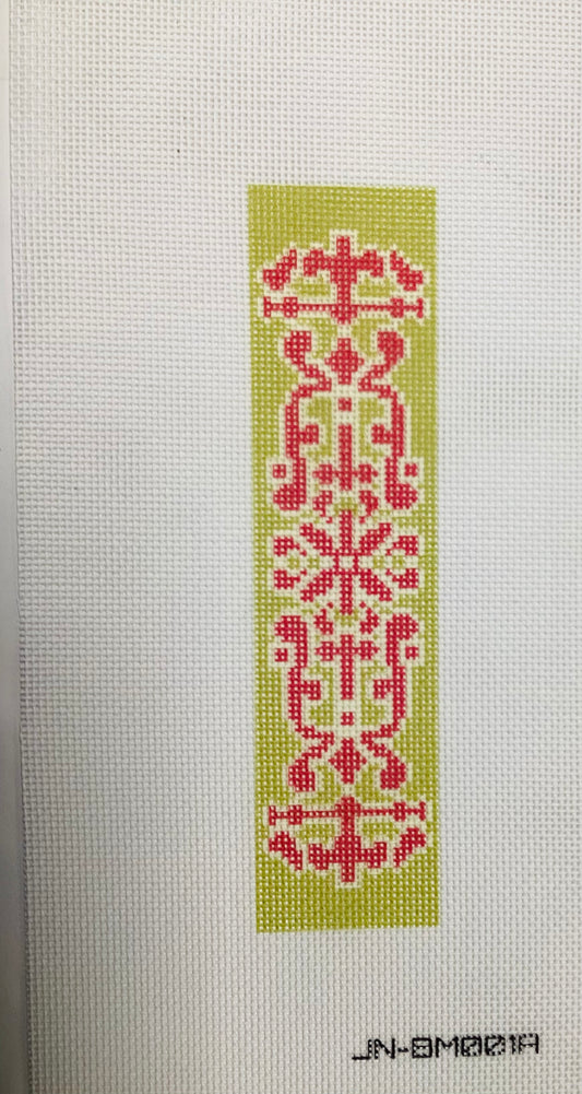 Pink and Green Bookmark Needlepoint