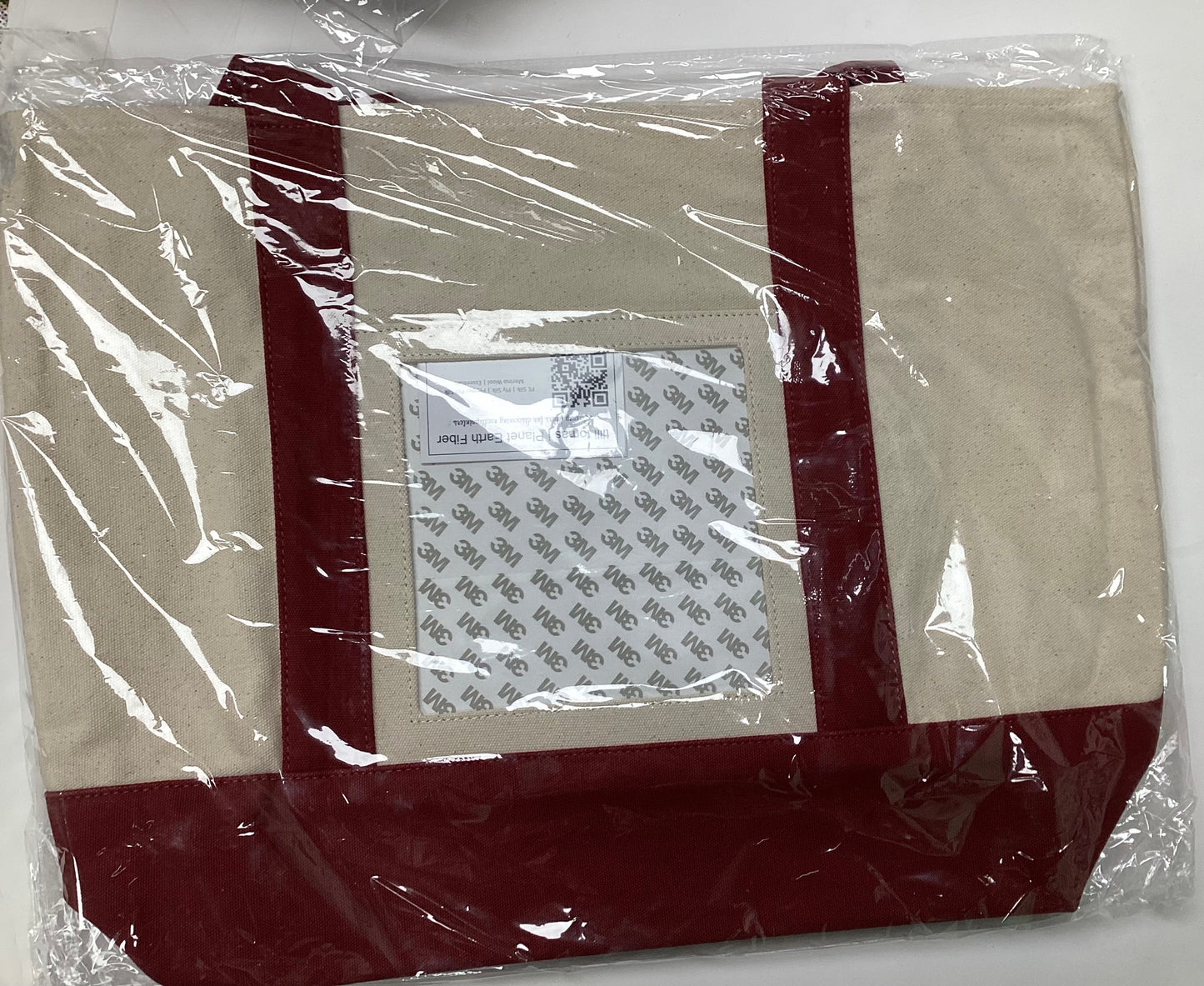 Large Tote Bag with insert for Self Finishing - Cranberry