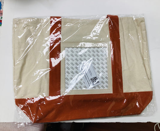 Large Tote Bag with insert for Self Finishing - Burnt Orange