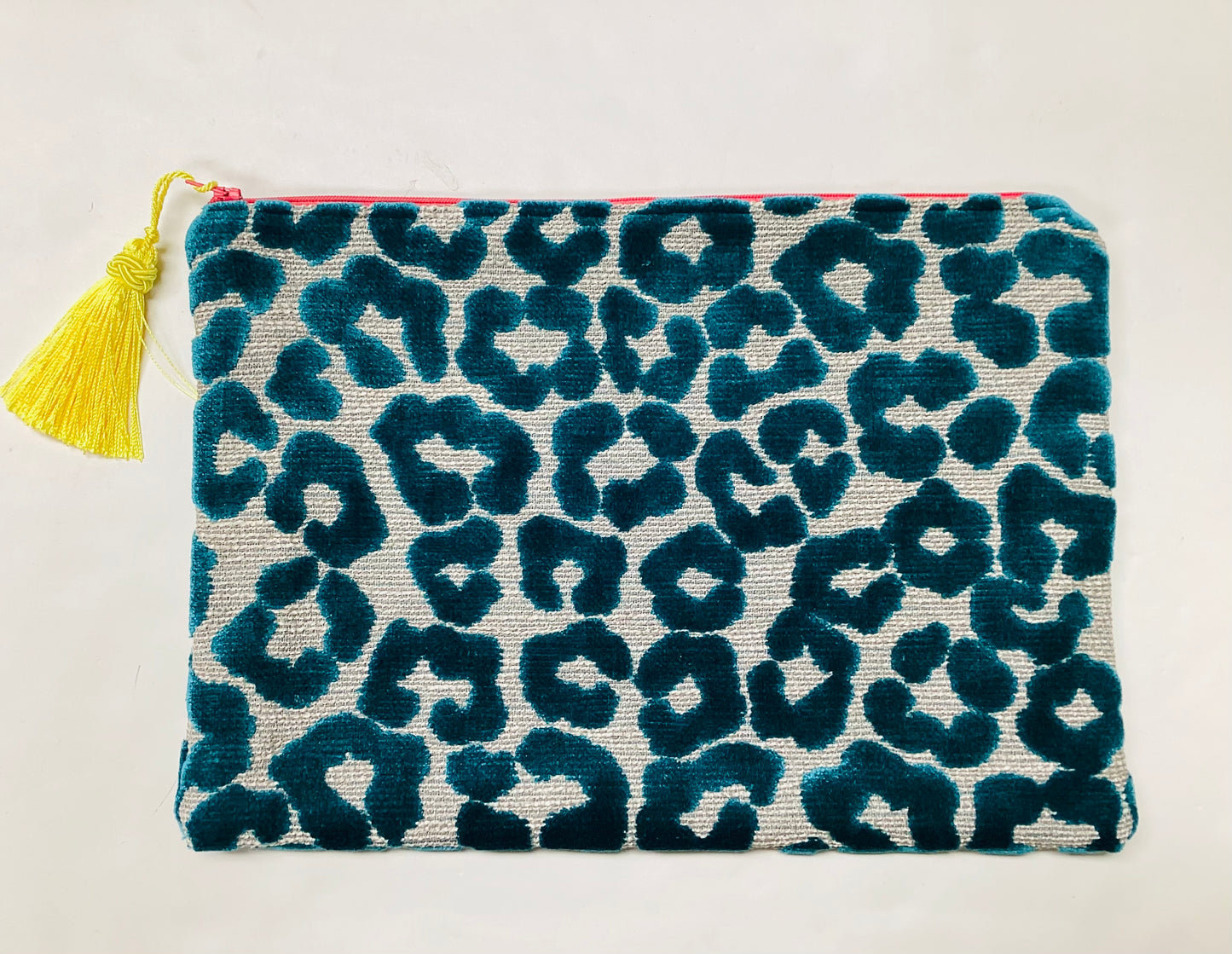 ANNA clutch bag teal animal